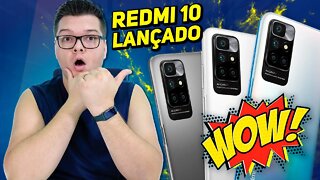 A XIAOMI LANÇOU O REDMI 10 E TA INCRIVEL! Tela 90hz, 50MPx por R$ 900,00