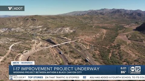 I-17 widening project underway between Anthem and Black Canyon City