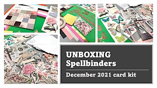 UNBOXING Spellbinders December 2021 card kit