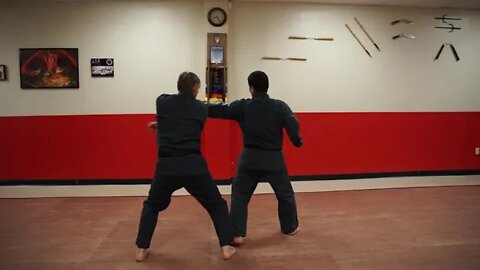 An example of the American Kenpo technique Repeating Mace