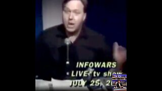 Alex Jones predicting the Government would blow up World Trade Center on July 25, 2001