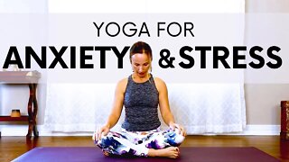 Yoga for Anxiety & Stress Relief, Calm the Mind - Relaxing Gentle Yoga