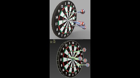 Lowpoly Darts 3d model