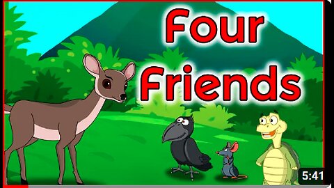 Four Friends | English Cartoon | Panchatantra Moral Stories for Kids