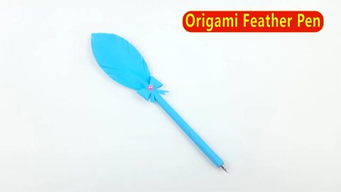 Origami Feather Pen DIY - Easy Paper Crafts