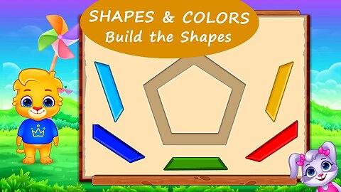 Colors and Shapes - Match the Shapes with Lucas and Ruby - Fun way to Learn For Kids