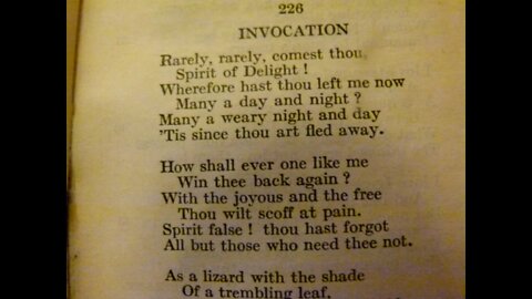 Invocation - P. B. Shelley