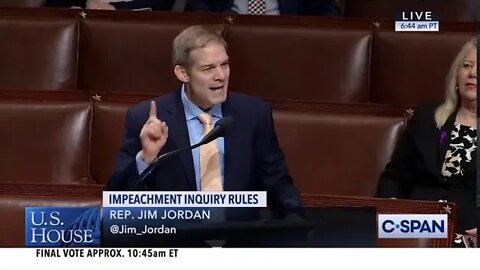 🔴👀🔴 Ranking Member Jordan's Floor Speech on House Democrats Impeachment Resolution