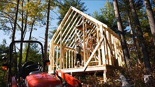 Building the Cabin Window Wall - Offgrid Mountain Cabin Build