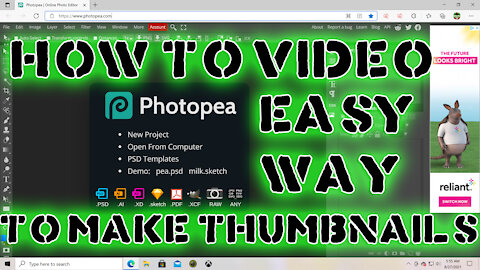 how to use photopea to make thumbnails Easy way