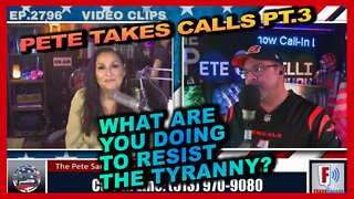 PETE SANTILLI TAKES YOUR CALLS PT. 3 "WHAT ARE YOU DOING TO RESIST THE TYRANNY?"