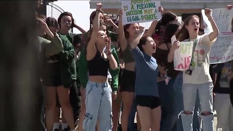 Hundreds of Denver metro students participate in walkout to protest Roe vs. Wade SCOTUS opinion