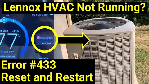 ✅ Lennox iComfort ● How to Reset Your HVAC Air Conditioner Heater ● Clear Error Code 433