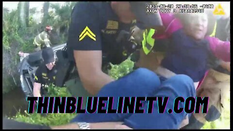 BODYCAM: Drunk Crashes Car Into Canal, Gets Rescued by Indian River Deputies