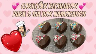 Corações Recheados com Brigadeiro Cremoso 💕 - Para o do dos Namorados 2022