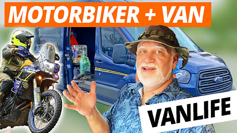 Adventure BIKER and VANLIFER travels the USA with van conversion + Tenere bike #vanlife #tenere