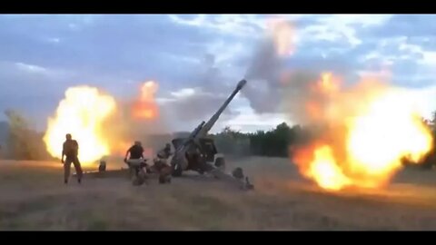 UKRAINE ARTILLERY STRIKE ON RUSSIAN MORTER POSITION