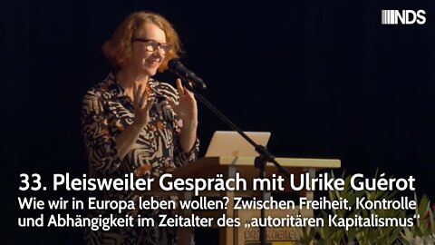 33. Pleisweiler Gespräch mit Prof. Dr. Ulrike Guérot - Vortrag | 10. Juli 2022 | NDS