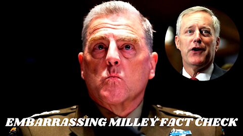 Mark Meadows DESTROYS General Milley's "Coup" Fable