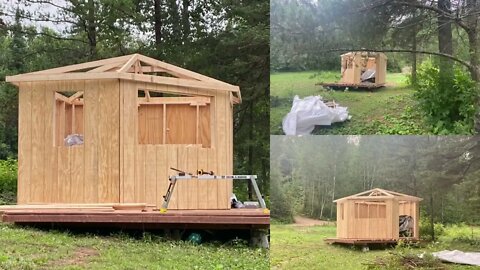 My Cottage Solar Cabana Build. I got a deal on a Shedman (Canada) shed at Lowes. Very nice shed kit.
