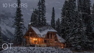 Blizzard at Emerald Lake | Howling wind and blowing snow for Relaxing| Study| Sleep| Winter Ambience