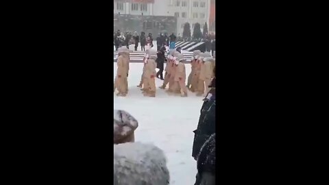 Victory Day parade in Norilsk, northern Russia