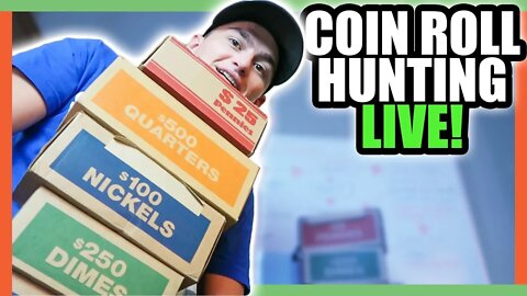 SEARCHING FOR RARE COINS WORTH MONEY - COIN ROLL HUNTING LIVE STREAM