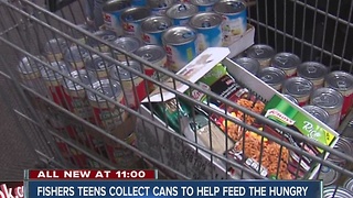 Fishers teens collect cans to feed the hungry