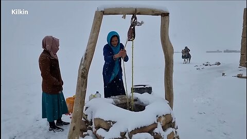 A Snowy Day in The coldest village on afghanistan