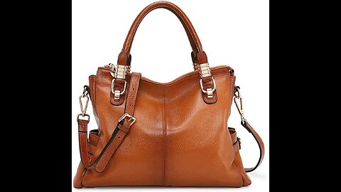 Kattee Women's Soft Genuine Leather Tote Bag, Top Satchel Purses and Handbags