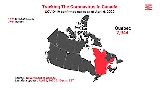 COVID 19 Confirmed Cases In Canada As Of April 6th