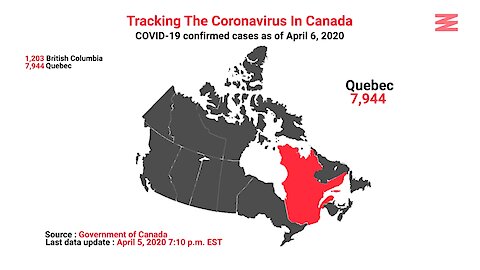 COVID 19 Confirmed Cases In Canada As Of April 6th