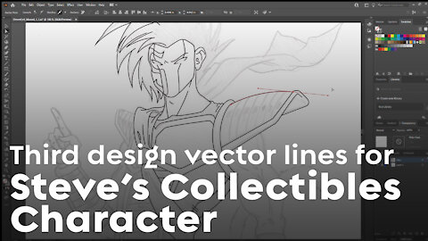Steve's Collectibles Character - Third Design Vector Lines