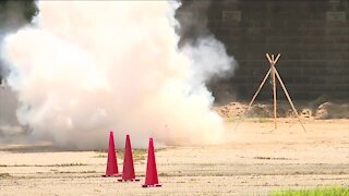 Smoke, fire, explosives all part of training for local police departments