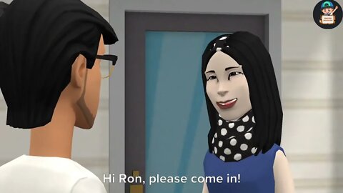 How to welcome a guest at home conversation / Conversation welcome guest / English cartoon video