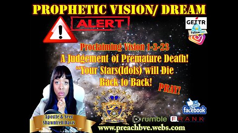 Proclaiming Vision 1-3-23 A Judgement of Premature Death of Your Stars(Idols) Back to Back