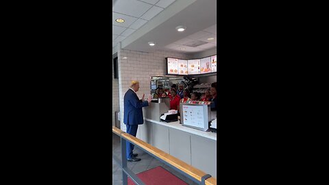 Trump stops a fast food, Atlanta