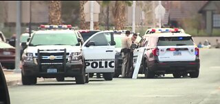 Metro gang unit and CCSD police investigate shooting near Chaparral HS