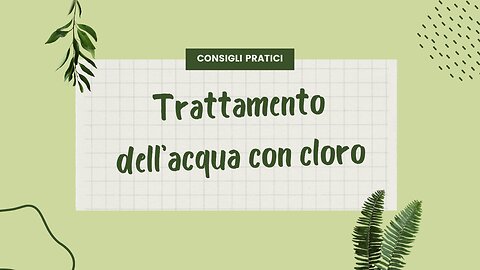 Trattamento dell'acqua con cloro