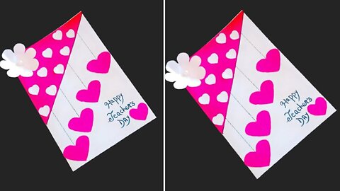 Happy Teacher Day Greeting Card / Paper Craft Idea / Teacher Day Card / Simple And Easy Card