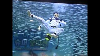 Divers Dance With Fish At Aquarium