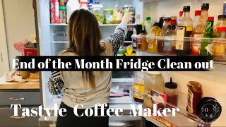 End Of The Month Fridge Clean Out | Tastyle Coffee Maker | Bake with Us | Family of 12