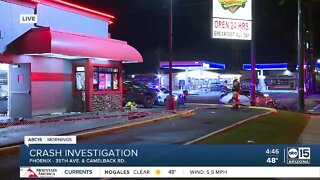 Car crashes into fast food restaurant near 35th Ave and Camelback