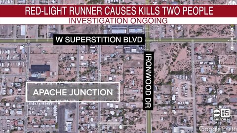 Red-light runner believed to be impaired, killing two people in crash in Apache Junction