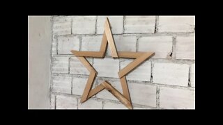 COMO FAZER UMA INCRÍVEL ESTRELA USANDO RESTOS DE MADEIRA. How to make a star