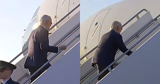 Biden Stumbles Again While Trying to Climb Stairs of Air Force One