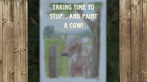 Watercolor painting time lapse | Happy baby cow!