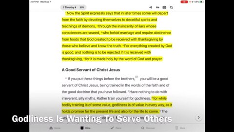 Godliness 12: Wanting To Serve Others