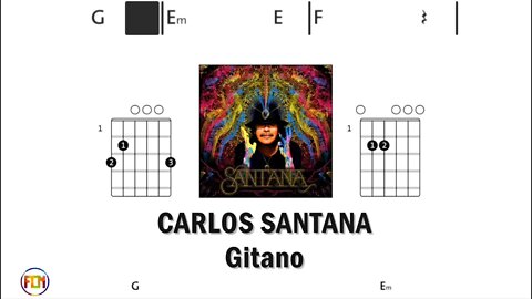 CARLOS SANTANA Gitano - Guitar Chords & Lyrics HD