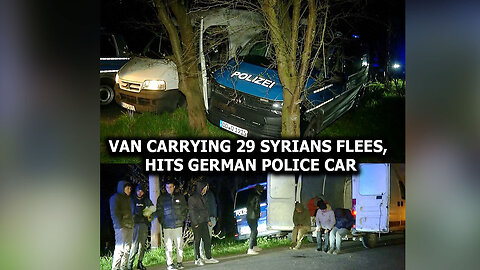 Van Carrying 29 Syrians Flees, Hits German Police Car